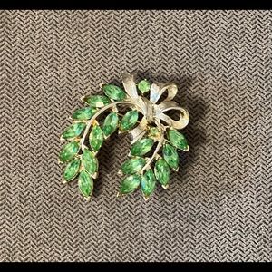Vintage Rhinestone Brooch with Gift Box